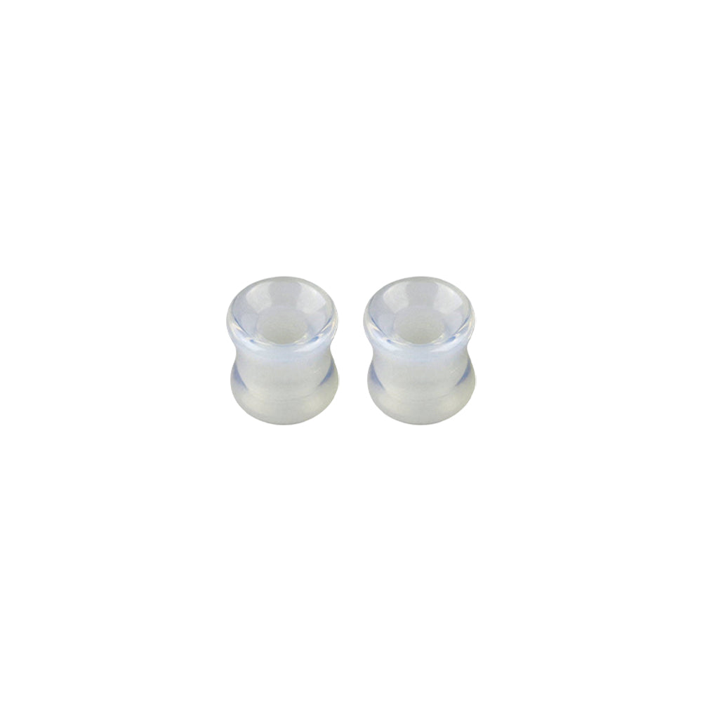Moonstone Double Flare Ear Tunnels 2G to 13/16 Inch