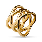 Ion Plated Surgical Steel Double X Design Ring