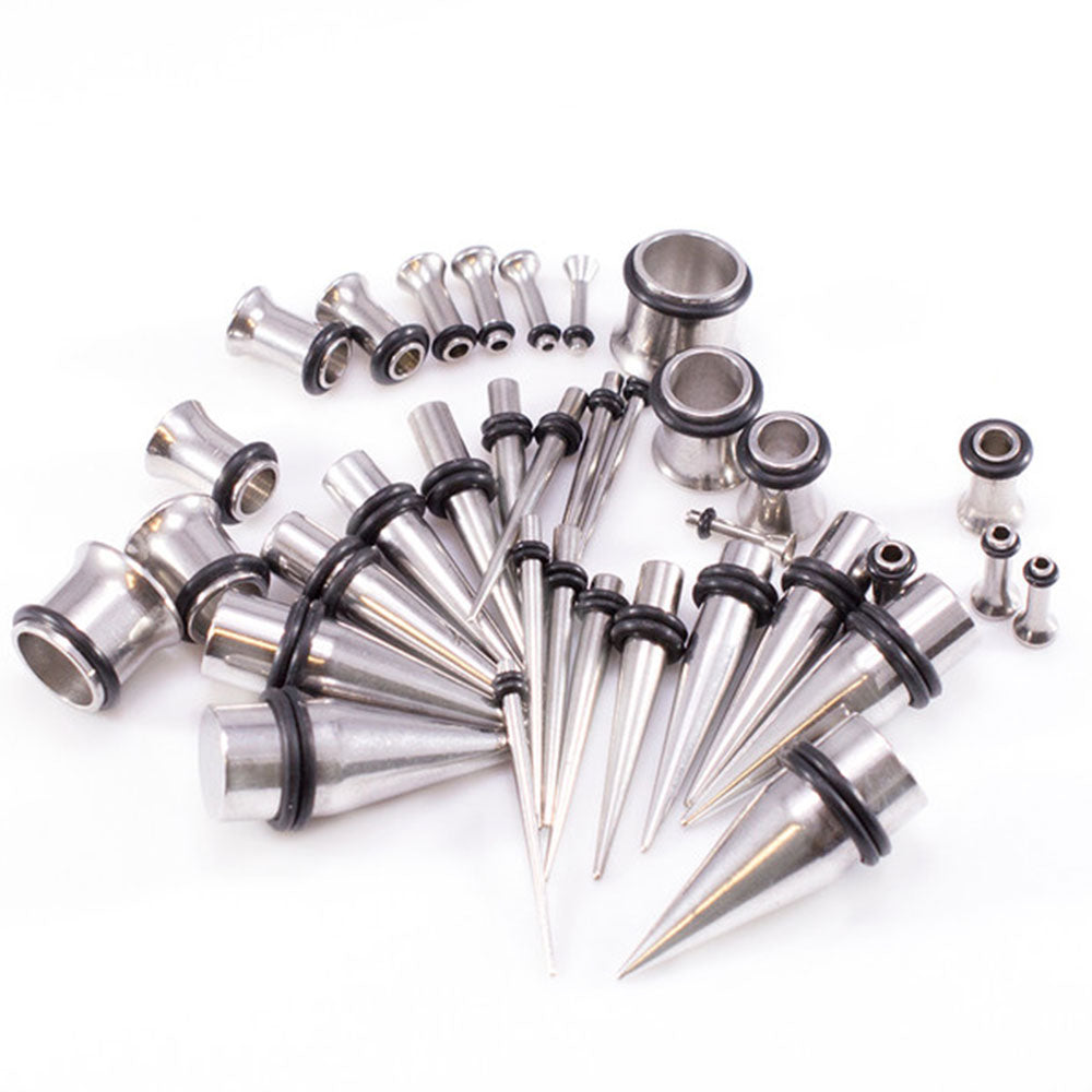 Surgical Steel 14 to 00 Gauge Ear Stretching Kit Tapers Set - 36 Pack - View 4