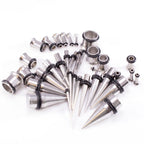 Surgical Steel 14 to 00 Gauge Ear Stretching Kit Tapers Set - 36 Pack - View 4