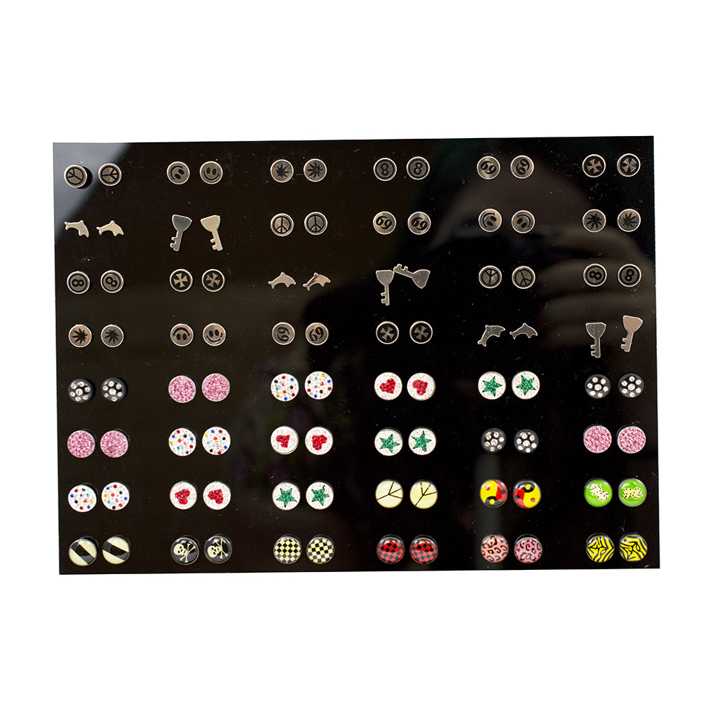 Surgical Steel Stud Earring Display Case with 72 Pairs Assorted - photo 2