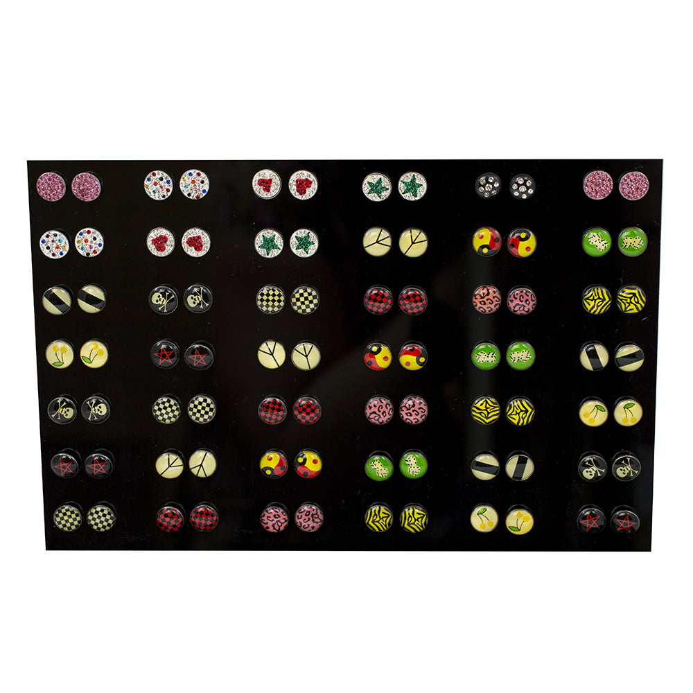 Surgical Steel Stud Earring Display Case with 72 Pairs Assorted - photo 3