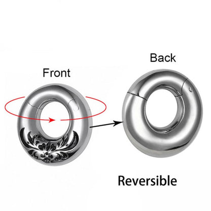 Surgical Steel 2 Gauge Hinged Chunky Circle Ear Weights - Pair - photo 4