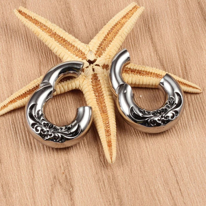 Surgical Steel 2 Gauge Hinged Chunky Circle Ear Weights - Pair - photo 3