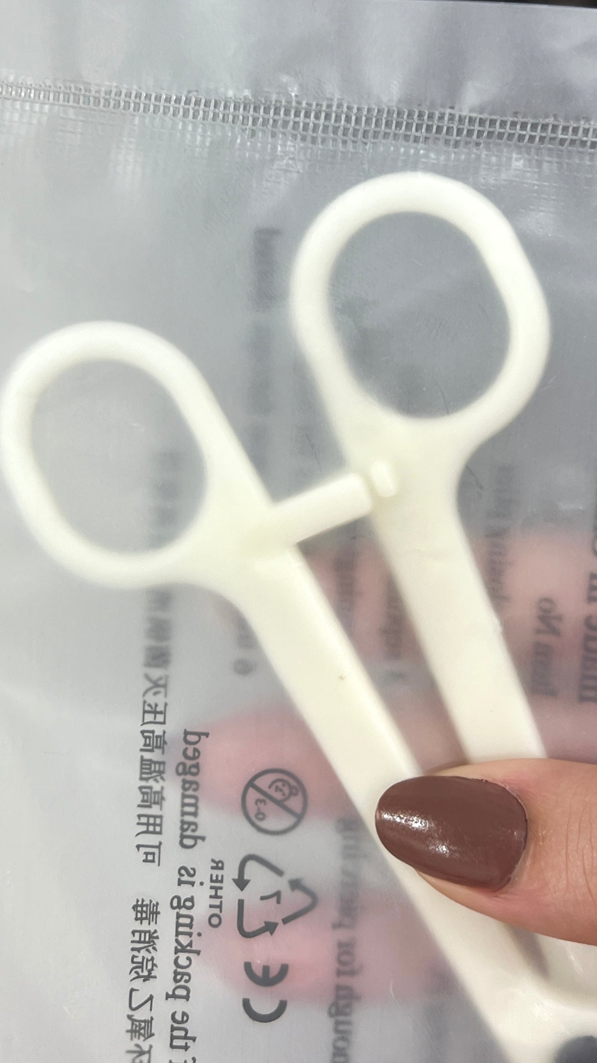 Nylon Disposable Round Open Forceps Piercing Plier - Pre Sterilized - photo 4