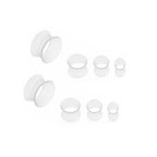 Clear Double Flare Silicone Plug Ear Tunnel 2 to 1" Gauge - Pair - Kruelty