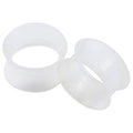 Clear Double Flare Silicone Plug Ear Tunnel 2 to 1" Gauge - Pair - Kruelty - Photo 6