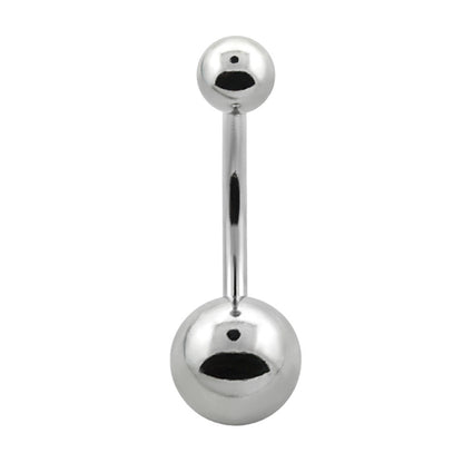 Surgical Steel 14 Gauge Sterilized Belly Ring with 5mm and 8mm Balls - photo 2