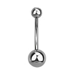 Titanium 14 Gauge Sterilized Belly Ring with 5mm and 8mm Balls - photo 2