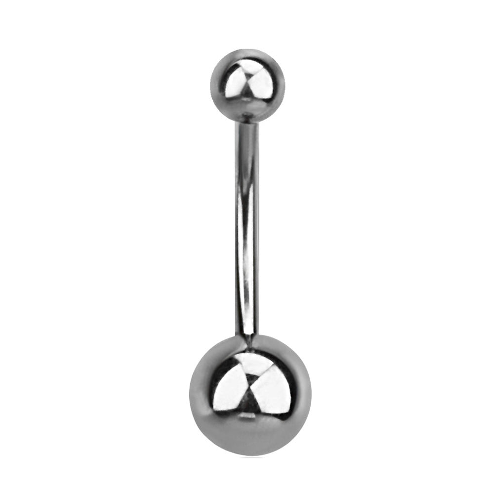Titanium 14 Gauge Sterilized Belly Ring with 5mm and 8mm Balls - photo 2