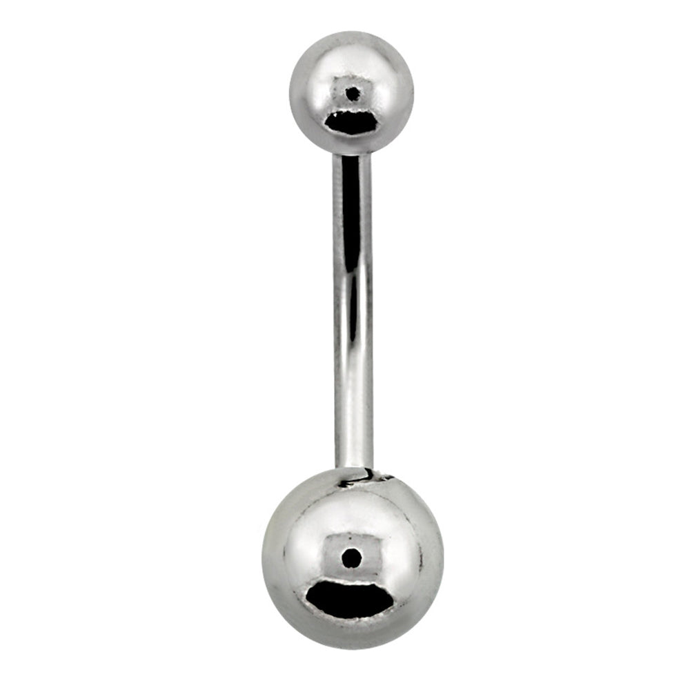 Titanium 16 Gauge Sterilized Belly Ring with 5mm and 6mm Balls - photo 2