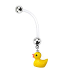 PTFE Bioflex 14 Gauge Dangle Duck Pregnancy Belly Ring