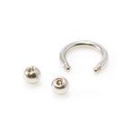 Surgical Steel 14 Gauge Horseshoe with Spike & Ball Ends - 10 Pack