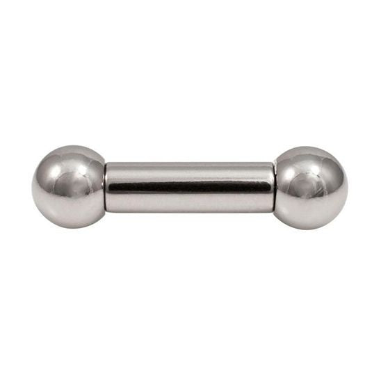 Surgical Steel 0 & 00 Gauge Straight Barbell with Ball Ends