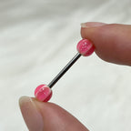 Surgical Steel 14 Gauge Straight Barbell with Acrylic Ball - 100 Pack - View 3