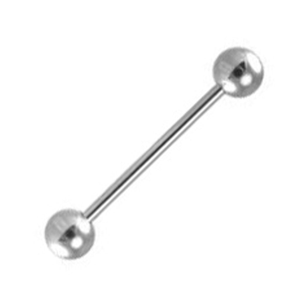 Surgical Steel 18 Gauge Straight Barbell with 3mm Ball Ends