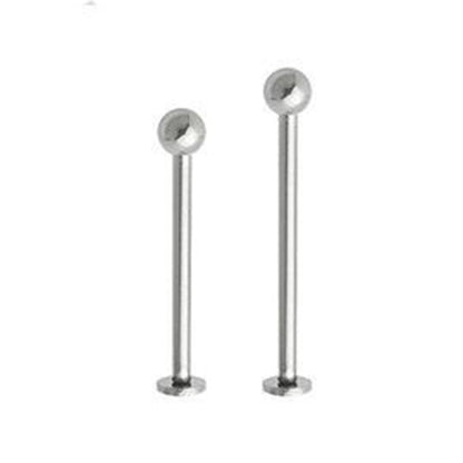 Surgical Steel 14 & 16 Gauge Labret Stud with Extra Long Ball End