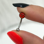 Surgical Steel 16 Gauge Curved Eyebrow Barbell Logo Symbol Fuck Me - View 2
