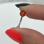 Surgical Steel 16 Gauge Curved Eyebrow Barbell with Logo Symbol Pussy - View 2