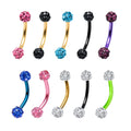 Surgical Steel 16 Gauge Curved Barbell with Ferido Ball