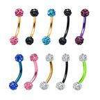 Surgical Steel 16 Gauge Curved Barbell with Ferido Ball