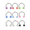 Surgical Steel 16 Gauge Horseshoe Circular Barbell with Ferido Ball