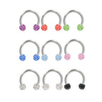Surgical Steel 16 Gauge Horseshoe Circular Barbell with Ferido Ball