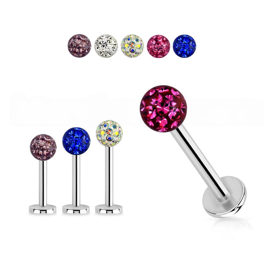 Surgical Steel 16 Gauge Labret Stud with Ferido Ball