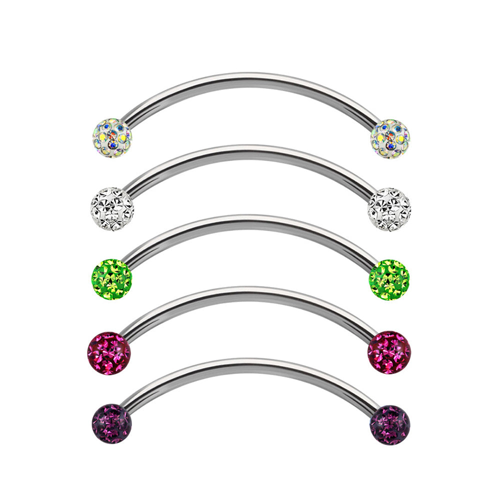 Titanium 16 Gauge Ferido Ball Snake Eyes Tongue Barbell