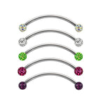 Titanium 16 Gauge Ferido Ball Snake Eyes Tongue Barbell