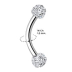 Surgical Steel 18 to 14 Gauge Ferido C-Shape Nose Rings - 3 Pack