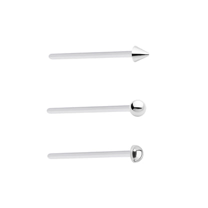 Surgical Steel Bendable Fishtail Nose Stud - 18 & 20 Gauge