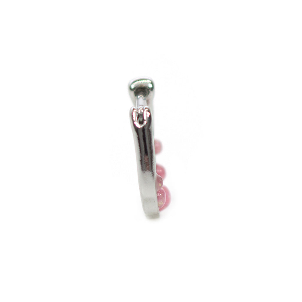 Surgical Steel Hinged Segment Hoop Septum Ring 16 Gauge & 5 Opal Gem - Kruelty - Photo 7