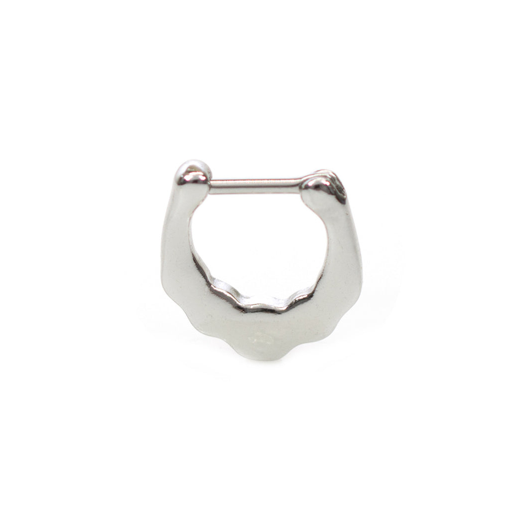 Surgical Steel Hinged Segment Hoop Septum Ring 16 Gauge & 5 Opal Gem - Kruelty - Photo 5