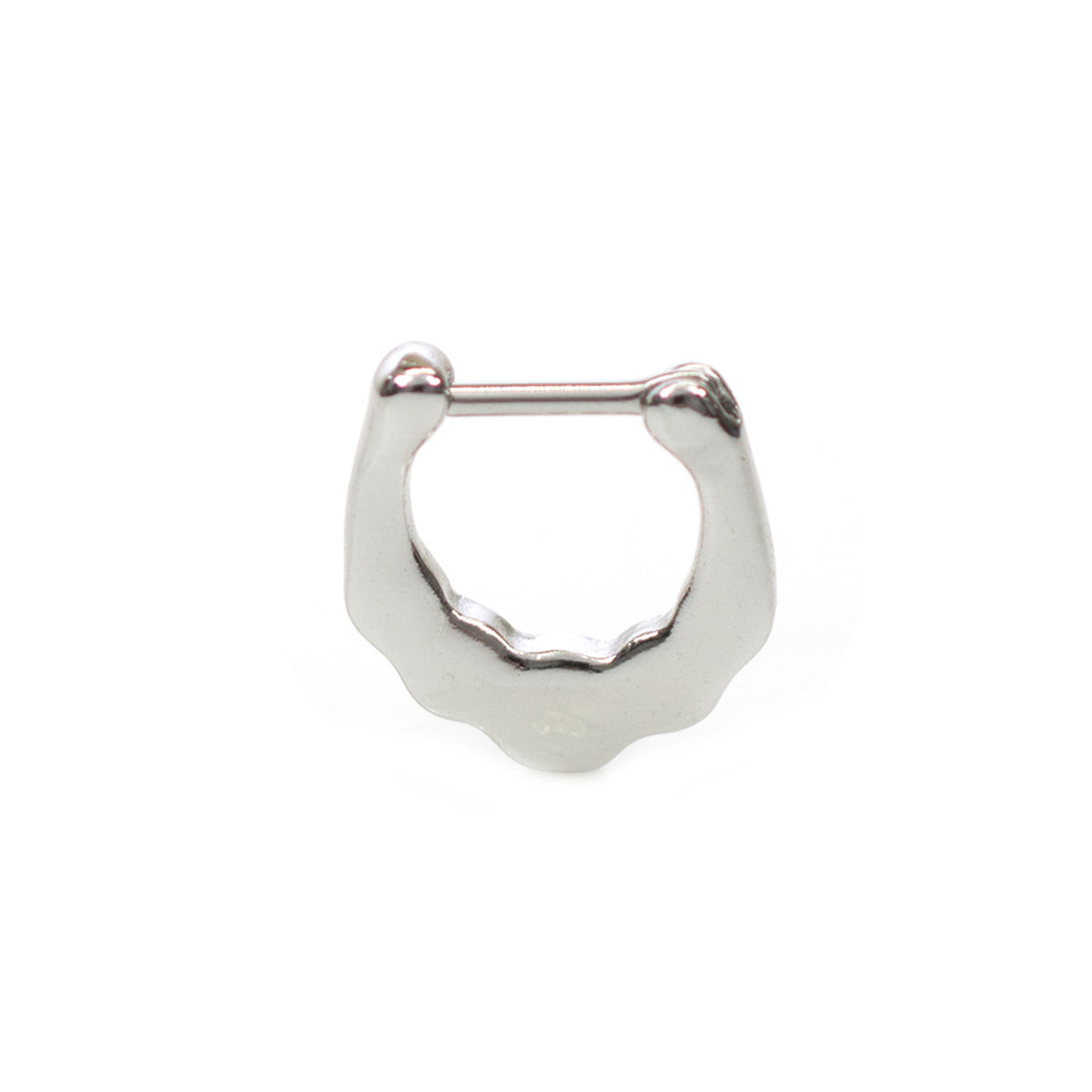 Surgical Steel Hinged Segment Hoop Septum Ring 16 Gauge & 5 Opal Gem - Kruelty - Photo 5