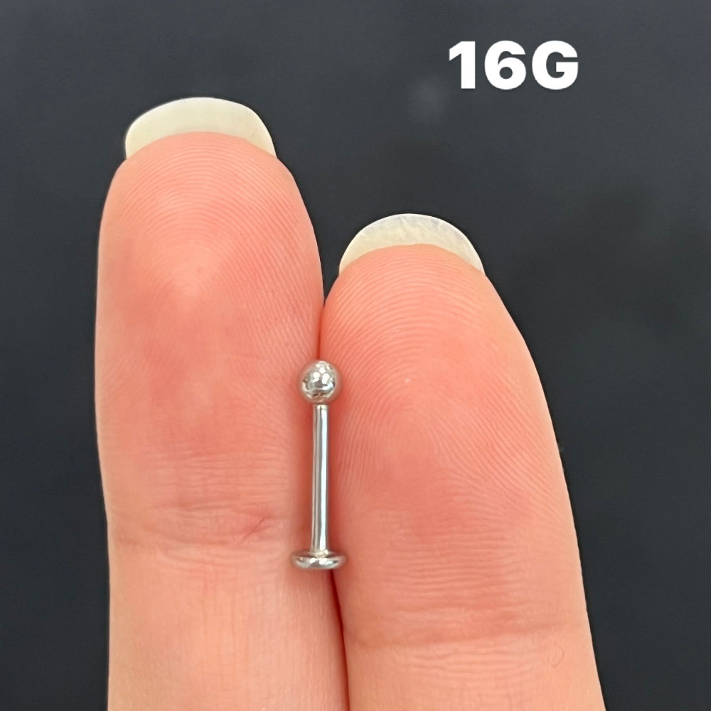 Surgical Steel 14, 16 & 18 Gauge Flat Back Labret Stud - photo 6