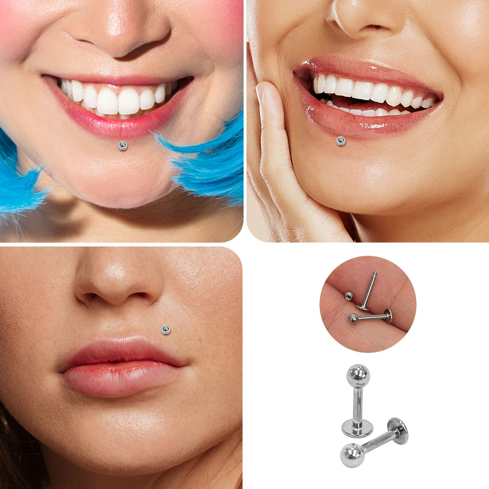 Surgical Steel 16 Gauge Flat Back Labret Stud - photo 4
