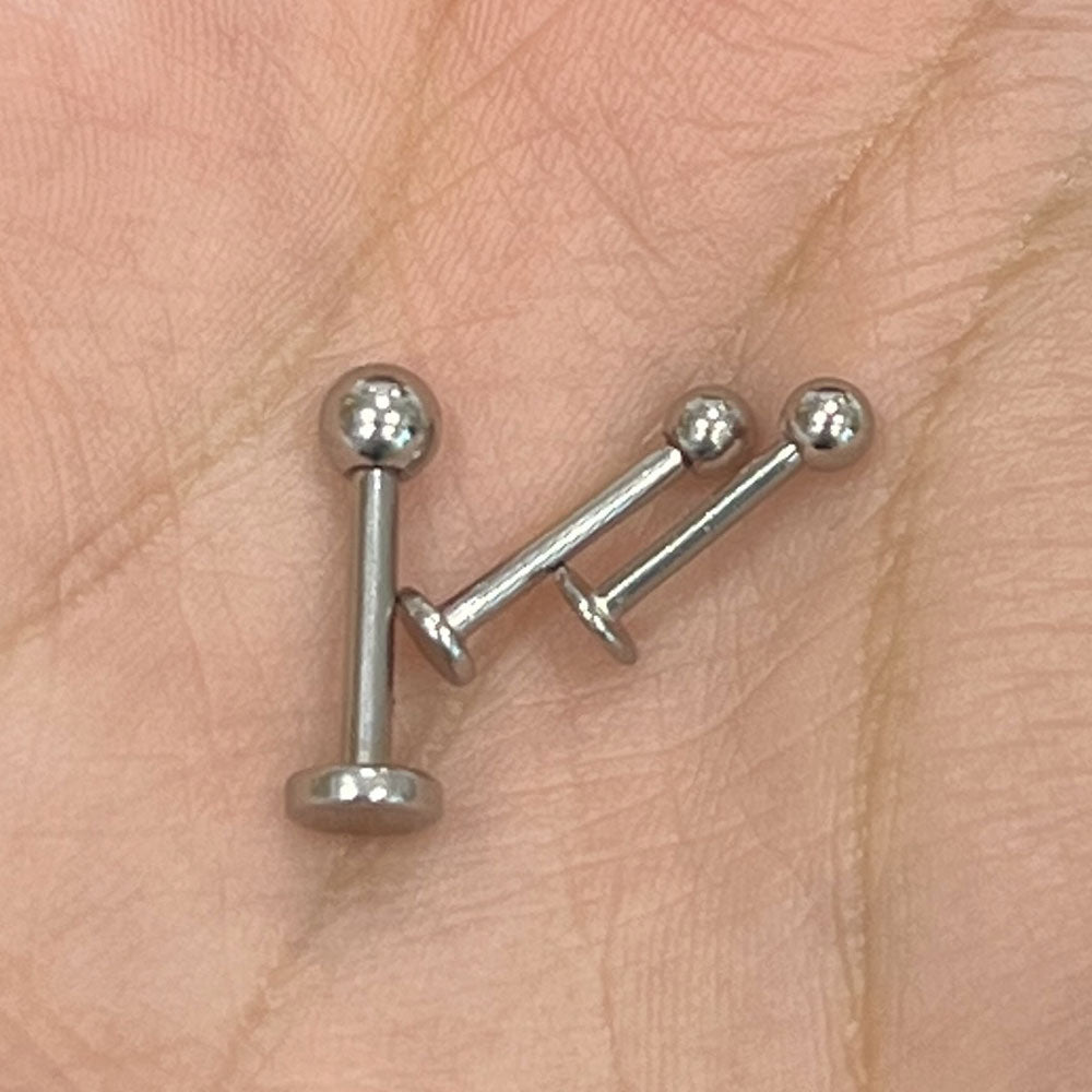 Surgical Steel 14, 16 & 18 Gauge Flat Back Labret Stud - photo 4