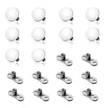 Surgical Steel Flat Dermal Tops & Anchors - 10 Pack