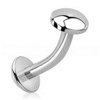 Titanium floating belly ring with flat dome top