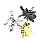 Titanium Threadless Push In Flat Spider Top