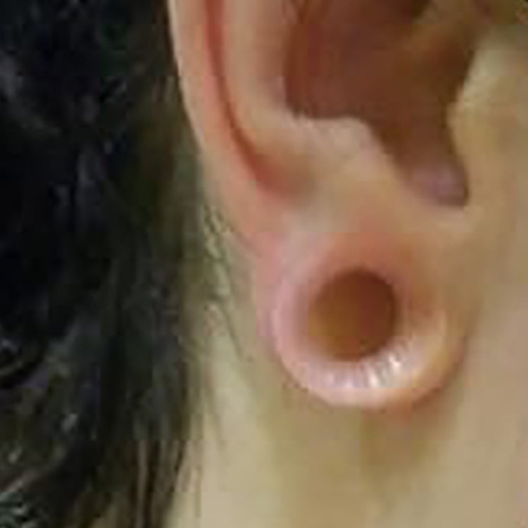 Double Flare Flesh Peach Silicone Plug Ear Tunnel 2 to 1/2 - Pair - Kruelty - Photo 4