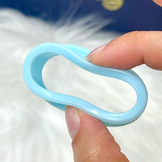 Soft Silicon 4 to 1 5/8" Inch Plugs with Light Blue Silicone - Pair