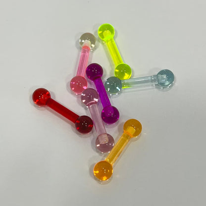 Ultra Violet Acrylic 6 Gauge Straight Barbell - photo 2
