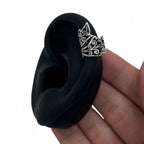Silver Plated Brass Leaf Clip On Ear Cuff Wrap Earrings - Pair
