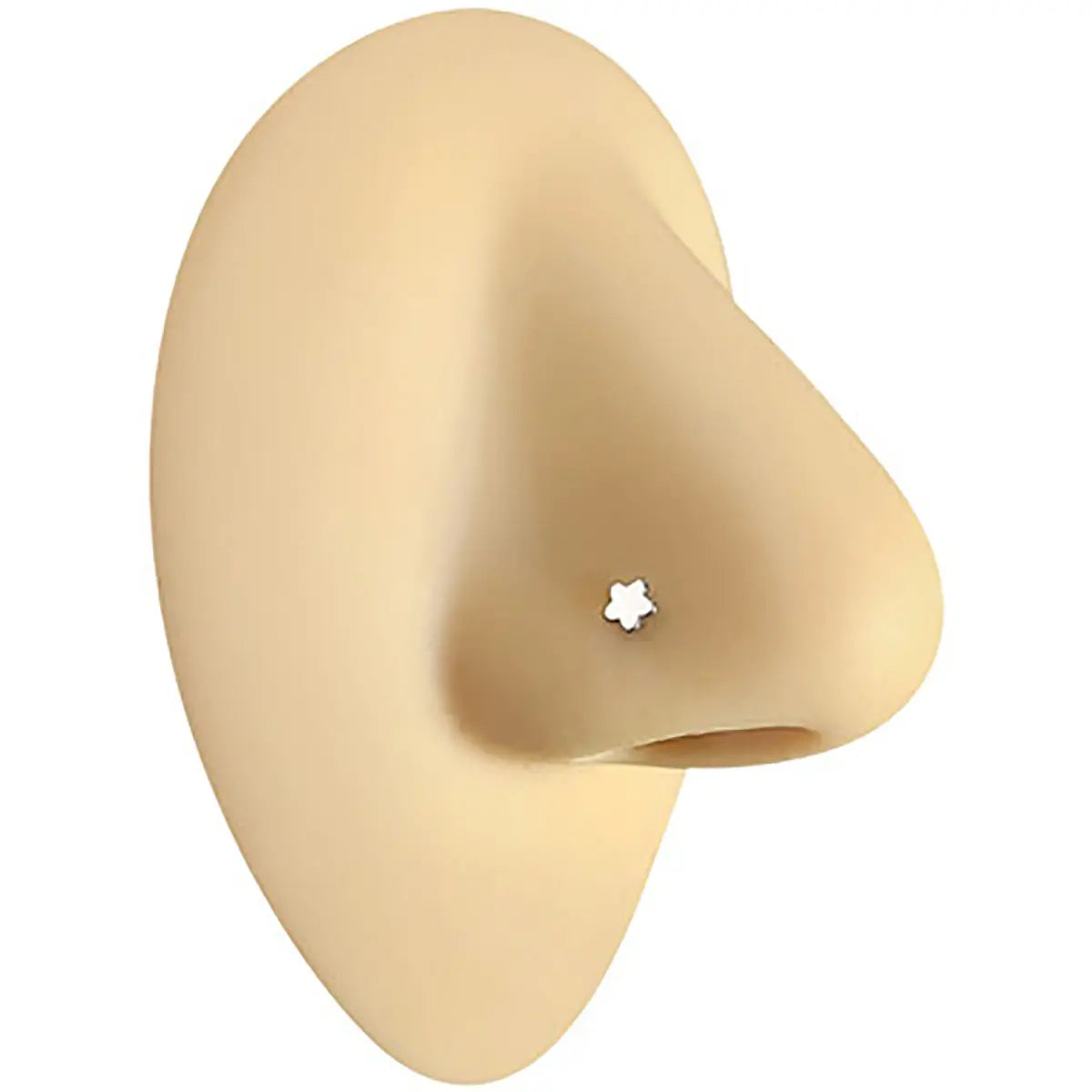 Surgical Steel 18 Gauge Flower Corkscrew Nose Stud