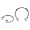 Titanium 14 Gauge Front Facing Holes Horseshoe Circular Barbell