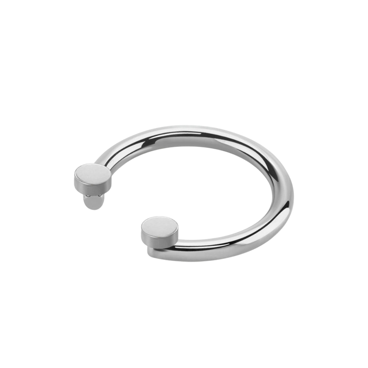Titanium Horseshoe Circular Barbell 14G 10mm & 12mm with Flat Balls - photo 3