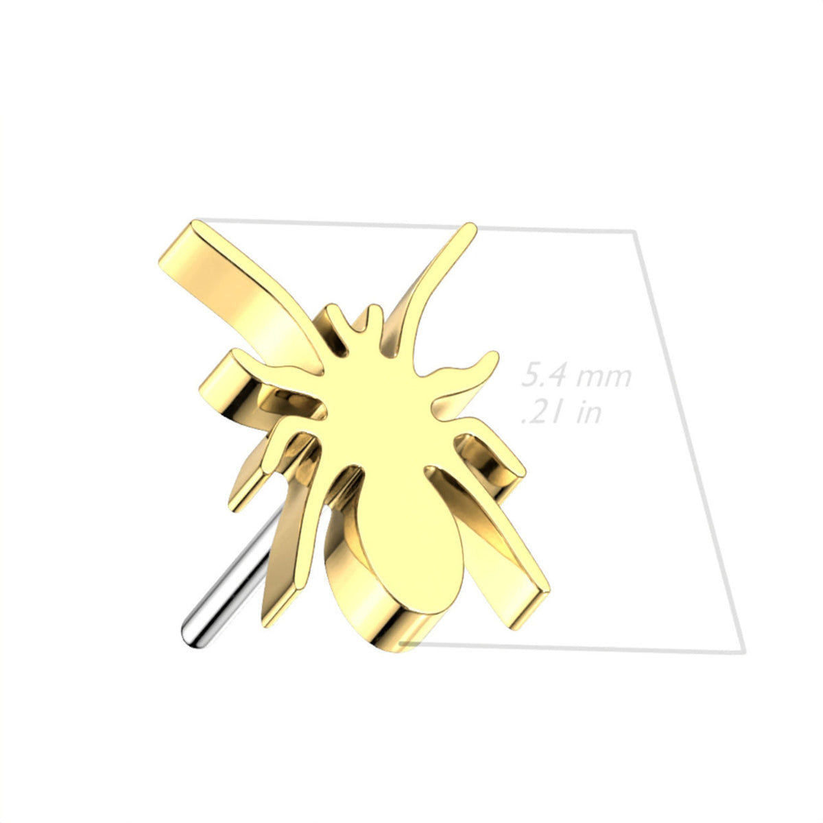 Titanium Threadless Push In Flat Spider Top