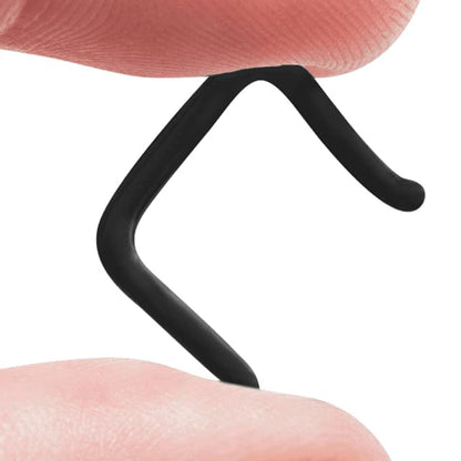 Black Pyrex Glass U Shape Septum Retainer - 14 12 10 Gauge - photo 2